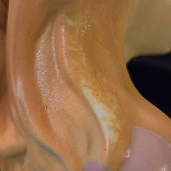 Reproduction Lady Head Vase Planter Makeup Brush Holder - Picture 12 of 12